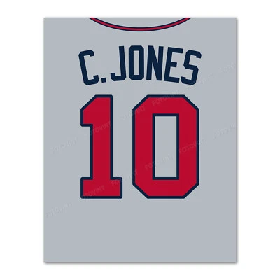 Foto de béisbol CHIPPER JONES ATLANTA BRAVES / 8x10 11x14 o 16x20 (JZ) Foto 1 de 4