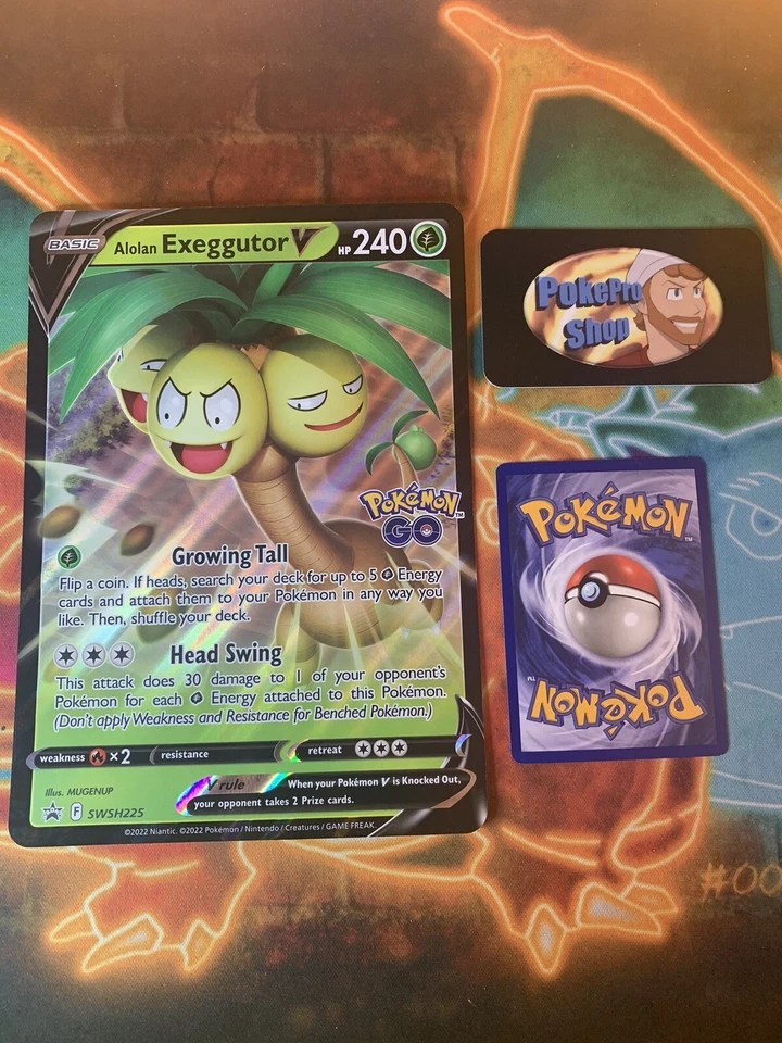 Alolan Exeggutor V Jumbo Pokemon TCG SWSH225 Pokémon Go Oversized Card - Image 1 of 1
