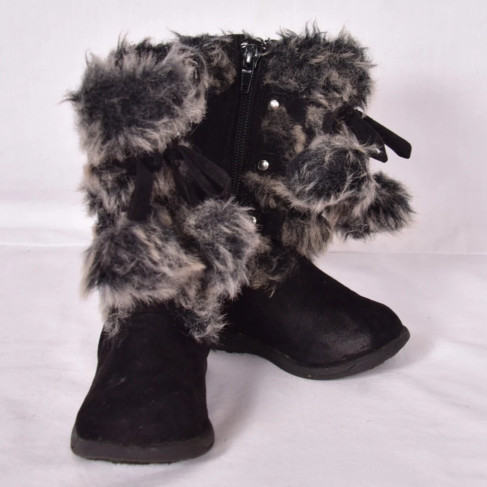 Botas de bebé US Polo negras niñas pequeñas talla 5 Foto 1 de 4