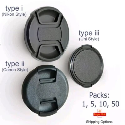 Front Lens Cap For Canon Nikon Sony Olympus 49/52/55/58/62/67/72/77/82/95/105mm - Image 1 of 4