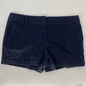 Ann Taylor LOFT The Riviera Corto Frente Plano Azul Marino Talla 14 Preppy Clásico - Imagen 1 de 8