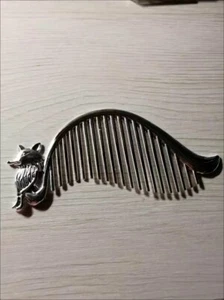 Sterling silver comb "Lovely fox comb" weight 39g with inspection certificat - Bild 1 von 3