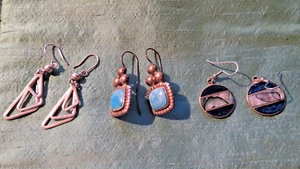Southwest Sterling Silver Earrings Lot 3 pairs 18.20 Grams - Picture 1 of 8