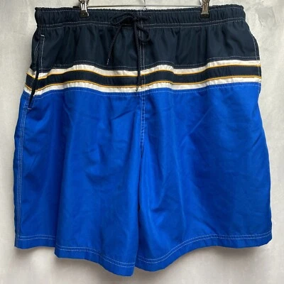 Islander XL mens swim trunks shorts suit blue & white pool cruise outdoor - Image 1 of 4