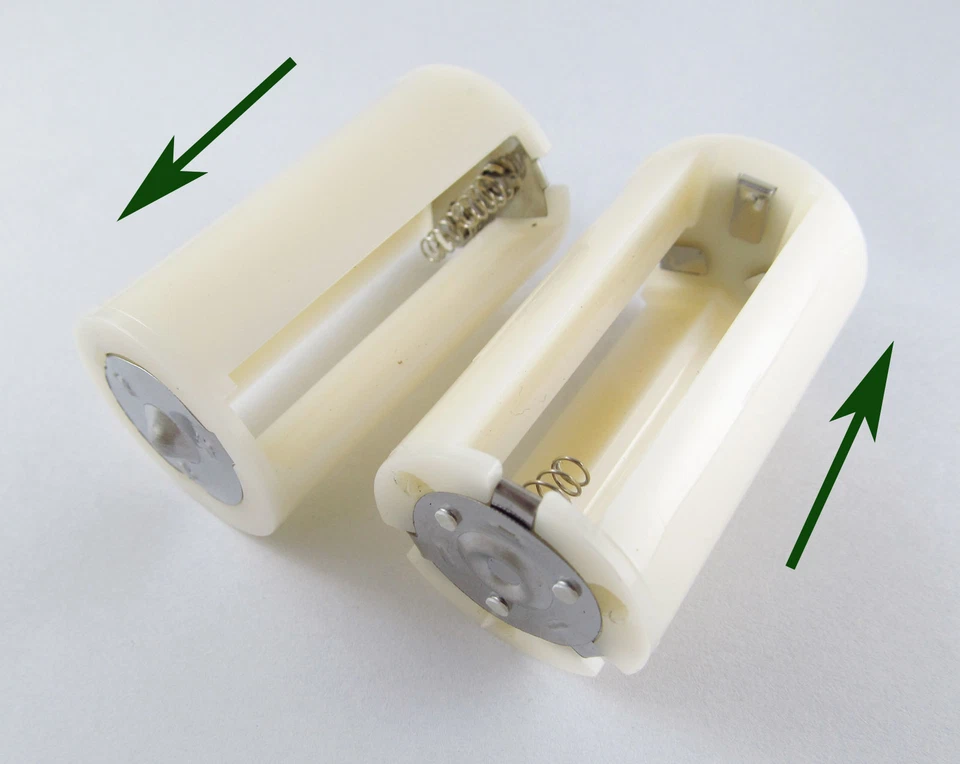 50 Soporte Adaptador Batería Paralela 1.5V Salida Estuche Caja Convertir 3 AA a 1 D Tamaño Foto 1 de 1