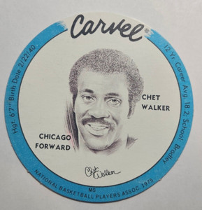 1975-76 Carvel Discs Basketball #11C CHET WALKER (Blue Border) Bulls