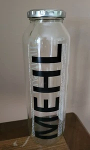 True Fruits Smoothie Flasche leer MEHL m.Deckel 750ml schwarze Schrift Upcycling - Bild 1 von 2