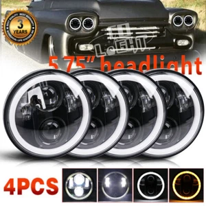 4PCS DOT 5-3/4 5.75" LED Hi/Lo DRL Headlights For Chevy Impala Bel Air El Camino - Picture 1 of 11