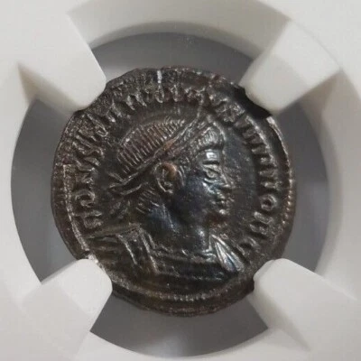 Constantine II Roman Empire BI Nummus AE3/4 NGC XF Ancient Epfig Hoard Pedigree - Image 1 of 4
