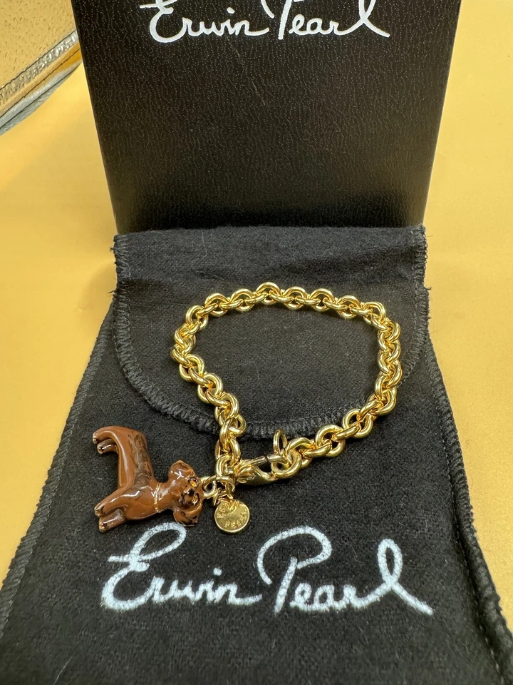 Authentic Erwin pearl Dachshund Bracelet - Image 1 of 4