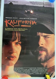 Kalifornia Original video release poster 26 x 39 Rolled Brad Pitt - Picture 1 of 3