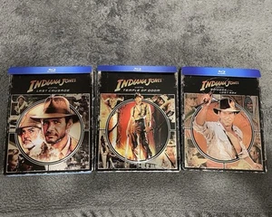 Indiana Jones Original Trilogy Embossed Steelbooks (Metalpak) - Picture 1 of 5