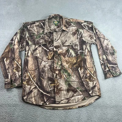 Camisa Cabelas Camuflada Caza Exterior Camisa Abotonada XL Alta Vellón Realtree Foto 1 de 4