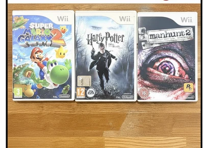 Lotto di giochi Super Mario Galaxy MANHUNT 2 per Nintendo Wii con libretto it - Immagine 1 di 4