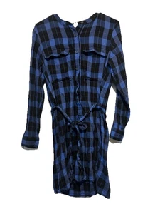 Gap Damen blau kariertes Flanell Hemdkleid Größe Medium - Bild 1 von 2