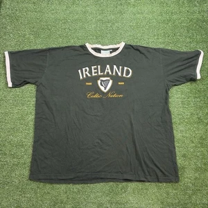 Ireland Celtic Nation Green White Cotton T-shirt Men’s 3XL Soccer Football - Picture 1 of 4