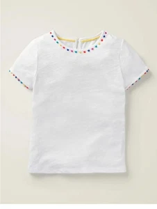 Camiseta Mini Boden Niñas Borde Arco Iris Edad 9-10 Años Totalmente Nueva G3 - Imagen 1 de 5