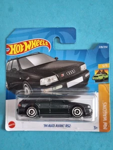 94 Audi Avant RS2 228 🔥  1:64 Hot wheels 2022 HW Wagons Noir - Picture 1 of 2