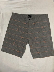 Pantalones Cortos Travis Mathew Para Hombre 38 Gris Palma, Naranja Oscuro Rayas Elastizados Golf Lite - Imagen 1 de 6