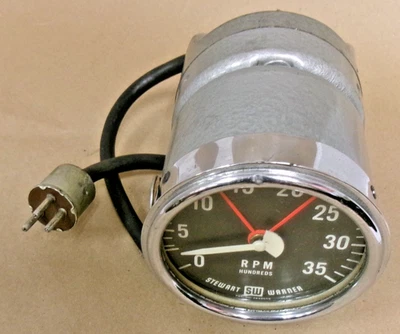 used good Stewart Warner geoprene60s RPMHundreds Tachometer Gasser Hot Rod-300v - Image 1 of 4