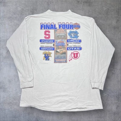 Vintage 1999 Ncaa Basketball Final Four Tournament Long Sleeve White Tee Sz XL - Image 1 of 4