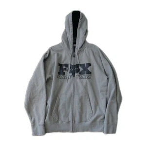 Felpa con cappuccio FOX RACE TEAM full zip grigia logo XXL - Foto 1 di 7