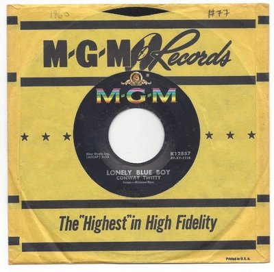 CONWAY TWITTY, "LONELY BLUE BOY" - Image 1 of 3