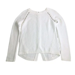 Kaisely Buttoned Back Studded Cream Pullover Sweater Girl's Size XXL/16 - Picture 1 of 8