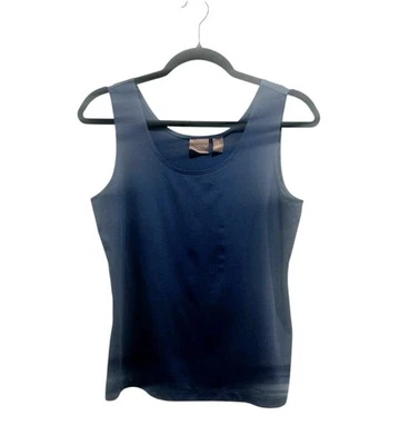 Chicos Майка женщин 1 = 8 10 синий повседневный эластичной микрофибры без рукавов Топ - Изображение 1 из 3