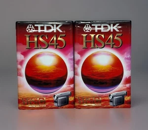 Kassette K7 VHS Camcorder x2 / TDK Corporation HS45 VHSC / EC-45HSEN / PAL Secam - Bild 1 von 4