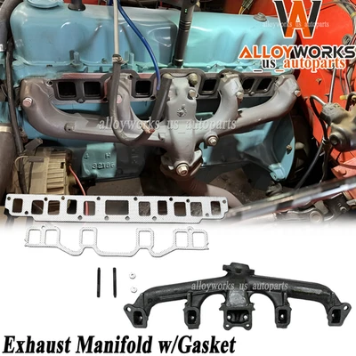 Colector de escape superior con junta para Jeep Wrangler Cherokee Wagoneer J10 4,2 L 81-90 Foto 1 de 4