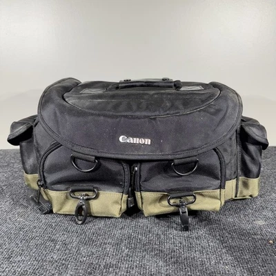 Canon Camera Bag 1EG Gadget Professional Black Green Carry Shoulder Strap - Image 1 of 4