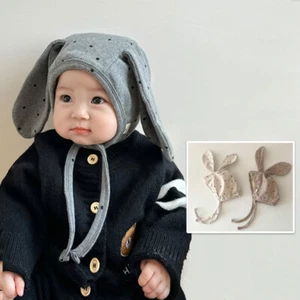 1PC Baby Hat Newborn Cotton Toddler Hats Ear Protection Cap Long Ears Infant Cap - Picture 1 of 20
