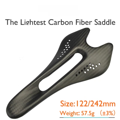 Sillín de carbono ultraligero para cojín de asiento delantero de grava/carretera/montaña Foto 1 de 4