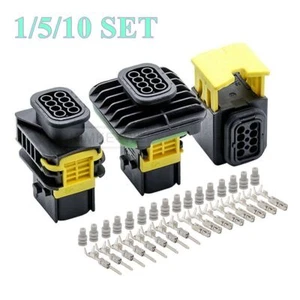 8 Wege/Pin TE HDSCS Kfz Stecker Buchse Wasserdicht Stecker Buchse Kit - Bild 1 von 14