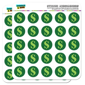 Dollar Sign Money 1" Scrapbooking Crafting Stickers - Picture 1 of 1