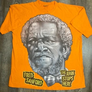 Camiseta Fred Sanford The Junk Stops Here Redd Foxx Naranja B.E.Z. - Talla 3XL XXXL - Imagen 1 de 5