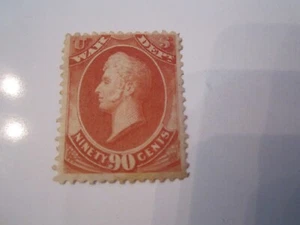 SELLO DEL DEPARTAMENTO DE GUERRA DE EE. UU. 1873 SCOTT #O93 SELLO DE NOVENTA CENTAVOS - MH - OFC-2 - Imagen 1 de 2