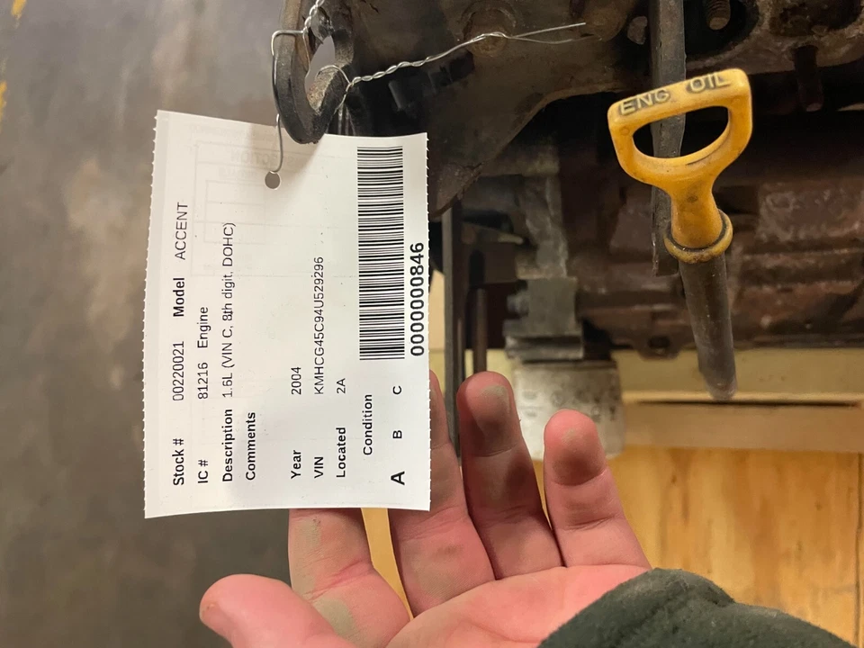 Motor HYUNDAI ACCENT 1.6L (VIN C, 8º dígito, DOHC) 01 02 03 04 05 Foto 1 de 1