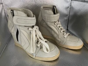 Topshop Leather & Suede Wedge Lace up, Zip up Boots size 40 6/7 - Picture 1 of 19