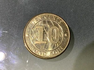 Zimbabwe 10 Cents Bond Coin RTGS 2014 AU - Picture 1 of 2