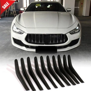 Adecuado para Maserati Ghibli 2018 carbono seco barra de parachoques parrilla cubierta - Imagen 1 de 12