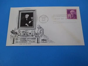 1947 100th Birthday Anniversary of Thomas Edison 1847-1931 Milan Ohio FDC S2793 - Bild 1 von 1
