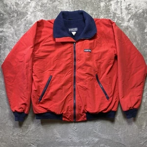 Lands End The Squall Jacke Herren Large Vintage USA Fleece gefüttert Nylon Shell rot - Bild 1 von 7