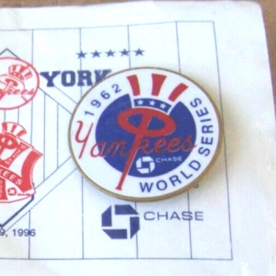 NY New York Yankees lapel pin 1962 WS World Series Chase SGA c41787 - Image 1 of 4