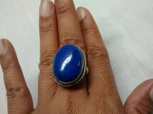 Pretty  BA Suarti Bali Indonesia sterling 925 lapis ring size 8 statement piece  - Picture 1 of 8
