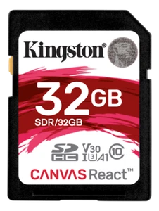 Kingston 32GB Canvas React UHS-I SDHC Memory Card - Picture 1 of 2