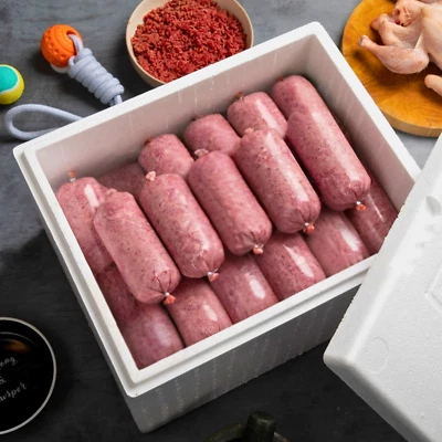 FOOD FOR PAWS Frozen Dog Food Chicken Mince 20 x 500g Chubs 10KG Box - BARF RAW DIET Delivered