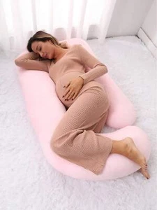 WUH66-Dark Gray Ultra-Soft Maternity Pillow For Side Sleeping With Waist & Abdom - Picture 1 of 13