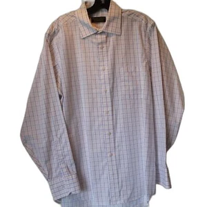 Donald J. Trump Collection LS Button Down Shirt White with Yellow/Blue 16-34/35 - Picture 1 of 5